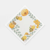 Mommy to Bee Baby Shower Luncheon Napkin スタンダードランチョンナプキン (角)