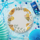 Mommy to Bee Baby Shower Paper Plates ペーパープレート (パーティー)