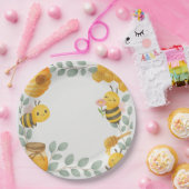 Mommy to Bee Baby Shower Paper Plates ペーパープレート (パーティー)