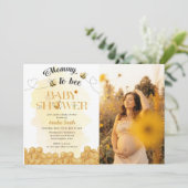 Mommy To Bee Baby Shower Photo Invitation 招待状 (スタンド正面)