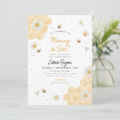 Mommy to Bee! Bee Baby Shower 招待状 (スタンド正面)