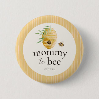 Mommy To Bee Bumblebee Baby Shower Family Pin 缶バッジ