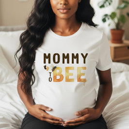 Mommy to Bee Bumblebee Honeycomb Baby Shower Tシャツ