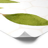 Mommy to Bee Floral Baby Shower Welcome ポスター (角)