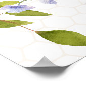 Mommy to Bee Floral Bridal Shower Welcome ポスター (角)