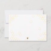 Mommy to Bee Honeyシック男女兼用ベビーシャワー サンキューカード (裏面)