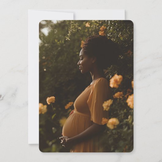 Mommy to Bee Honeyハート写真ベビーシャワー 招待状 (裏面)