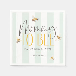 Mommy to Bee Honey Baby 男女兼用 Shower スタンダードカクテルナプキン