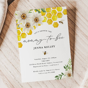Mommy to Bee, Honey Bee & Honey Bee & Baby Shower 招待状