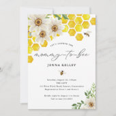 Mommy to Bee, Honey Bee & Honey Bee & Baby Shower 招待状 (正面)