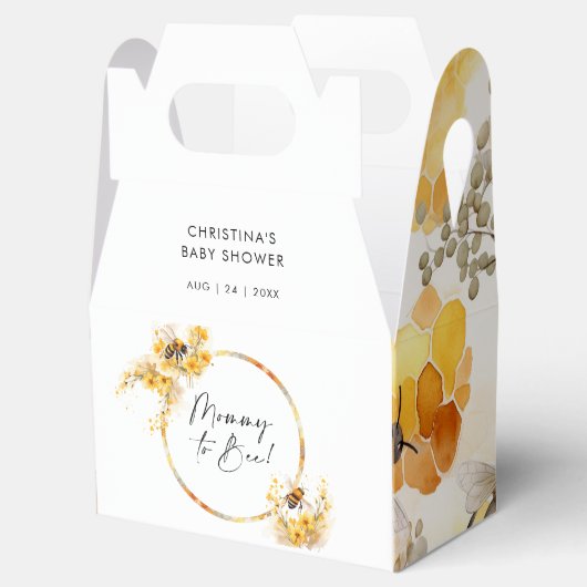 Mommy to Bee Honey Wildflower赤ちゃんシャワー フェイバーボックス (オープン)
