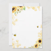 Mommy To Bee Lettering & Honeycomb Baby Shower 招待状 (裏面)