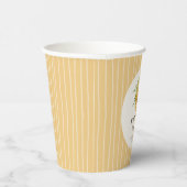 Mommy To Bee Striped Yellow Honey Bee Baby Shower  紙コップ (右)