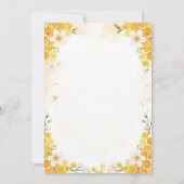Mommy to Bee Whimsical Floral Cute Baby Shower 招待状 (裏面)