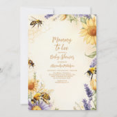 Mommy to Bee Wildflowers ベビーシャワー 招待状 (正面)