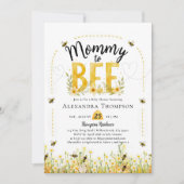 Mommy to Bee Wildflowers Floral Arch Baby Shower 招待状 (正面)