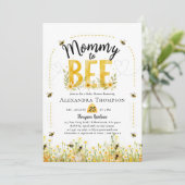 Mommy to Bee Wildflowers Floral Arch Baby Shower 招待状 (スタンド正面)