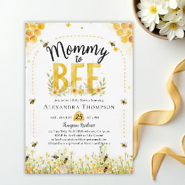 Mommy to Bee Wildflowers Honey Arch Baby Shower 招待状