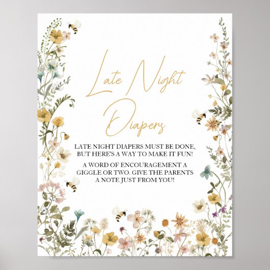 Mommy to Bee Wilflower深夜寝用おむつ ポスター (正面)