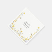 Mommy to Bee Wilflower赤ちゃんシャワー スタンダードカクテルナプキン (角)