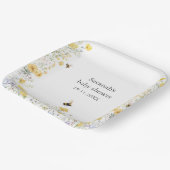 Mommy to Bee Wilflower赤ちゃんシャワー ペーパープレート (傾斜あり)