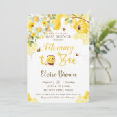 Mommy to Bee Yellow赤ちゃん男女兼用シャワーin 招待状 (スタンド正面)