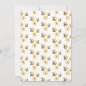 Mommy to bee Yellow Bee and Sunflower Baby Shower 招待状 (裏面)