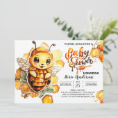 Mommy to Bee's Baby Shower 招待状 (スタンド正面)