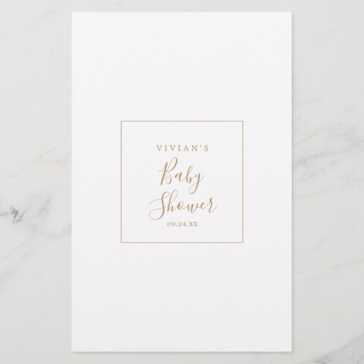 Mommy Triviaのゲームを知っているミニマル最高の金ゴールド チラシ (裏面)