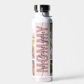 Mommy We Love You Photo Collage Mother's Day ウォーターボトル (左面)