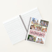Mommy We Love You Photo Collage Pink 7写真 ノートブック (内部)