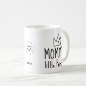 Mommysリトルプリンセス写真と名前Mag コーヒーマグカップ (正面右)