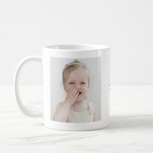 Mommysリトルプリンセス写真と名前Mag コーヒーマグカップ (左)