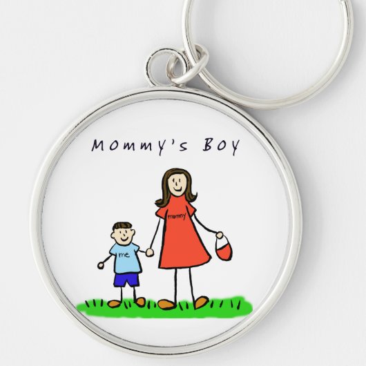 Mommy's Boy Keychain (Brunette Hair) キーホルダー (正面)