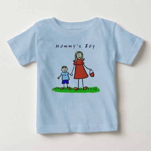 Mommy's Boy Shirt（ブロンド） ベビーTシャツ (正面)