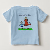 Mommy's Boy Shirt（ブロンド） ベビーTシャツ (裏面)