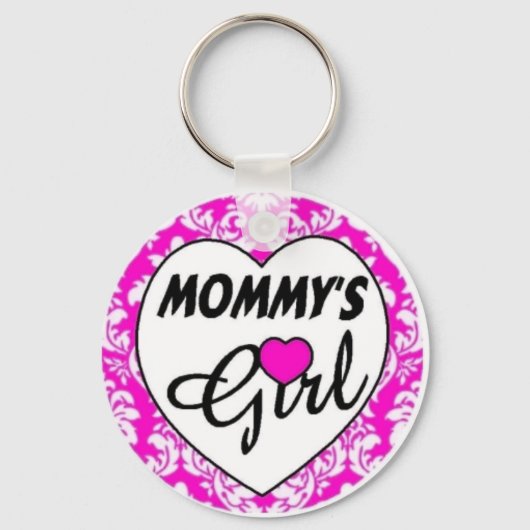mommys girl.ピンク キーホルダー (正面)