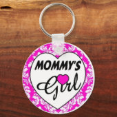 mommys girl.ピンク キーホルダー (正面)