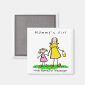 Mommy's Girl - Mother & Daughter Blonde Magnet マグネット (正面/裏面)