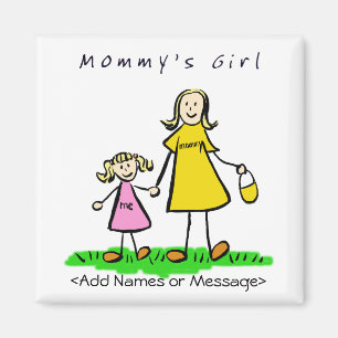 Mommy's Girl - Mother & Daughter Blonde Magnet マグネット