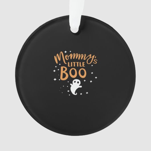 Mommys Little Boo Halloween Classic Design オーナメント (正面)