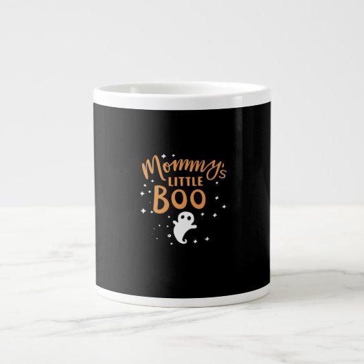 Mommys Little Boo Halloween Classic Design ジャンボコーヒーマグカップ (正面)