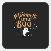Mommys Little Boo Halloween Classic Design スクエアシール (正面)