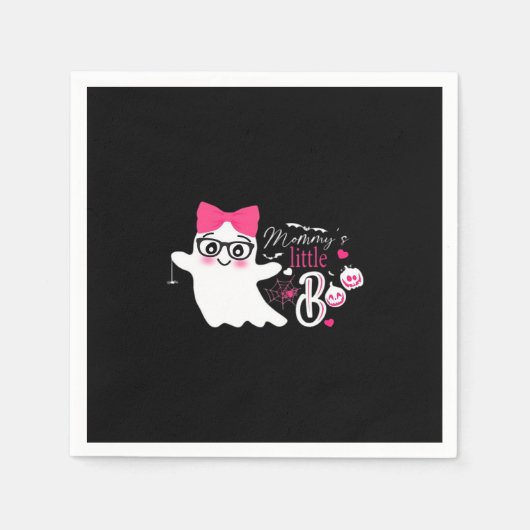 Mommys Little Boo Halloween Classic Design スタンダードカクテルナプキン (正面)