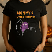 Mommys Little Monster Halloween Maternity Tシャツ