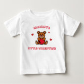 Mommy's Little Valentine Teddy Bear Heart ベビーTシャツ (正面)