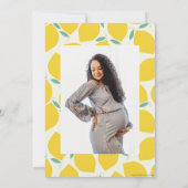 Mommy's Main Squeeze Lemon Citrus Baby Shower セーブザデート (裏面)