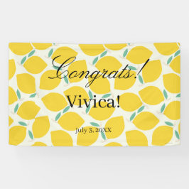 Mommy's Main Squeeze Lemon Citrus Baby Shower 横断幕