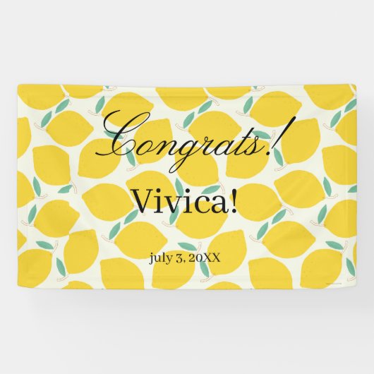 Mommy's Main Squeeze Lemon Citrus Baby Shower 横断幕 (横)