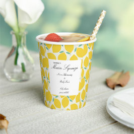 Mommy's Main Squeeze Lemon Citrus Baby Shower 紙コップ